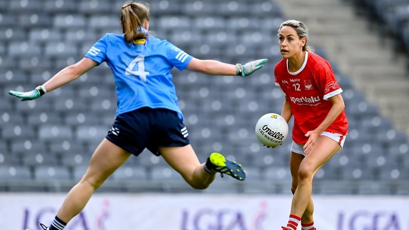 Orla Finn up against Dublin's Hannah Leahy in the recent league final