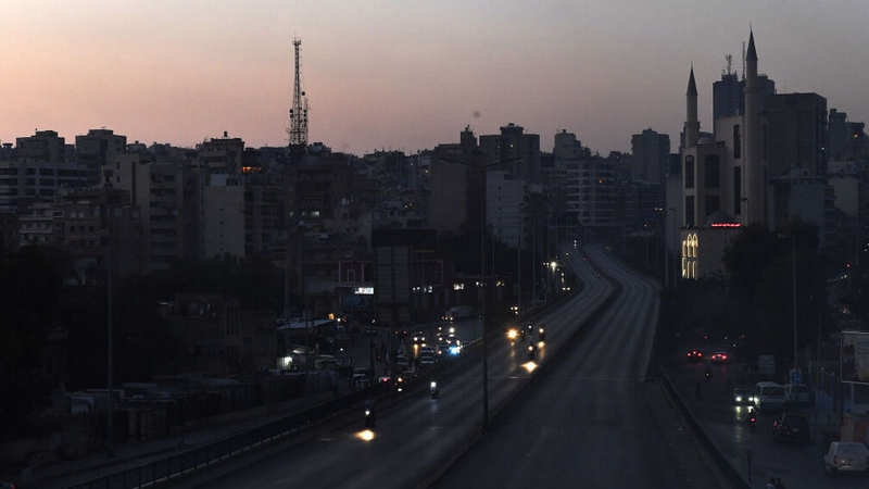 Power cuts caused by a fuel shortage in the Lebanese capital, Beirut
