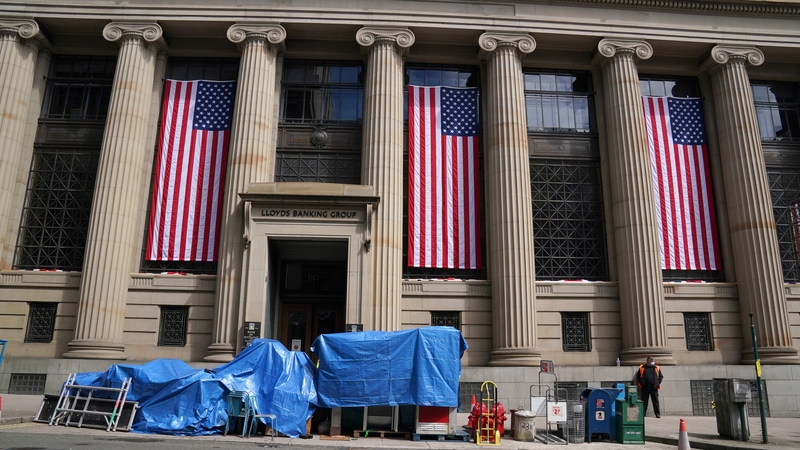 The set is built in St Vincent Street in Glasgow city centre All photos: Press Association