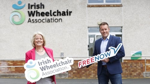 Rosemary Keogh, CEO of the Irish Wheelchair Association with Niall Carson, Country Manager of Free Now