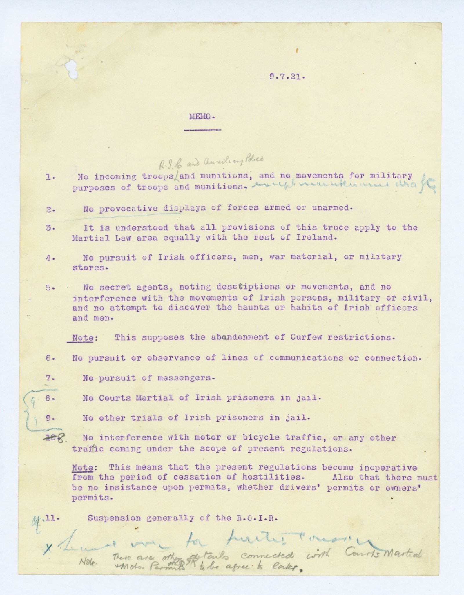 The terms were tidied up the next day ... (Credit: By kind permission of the National Archive)