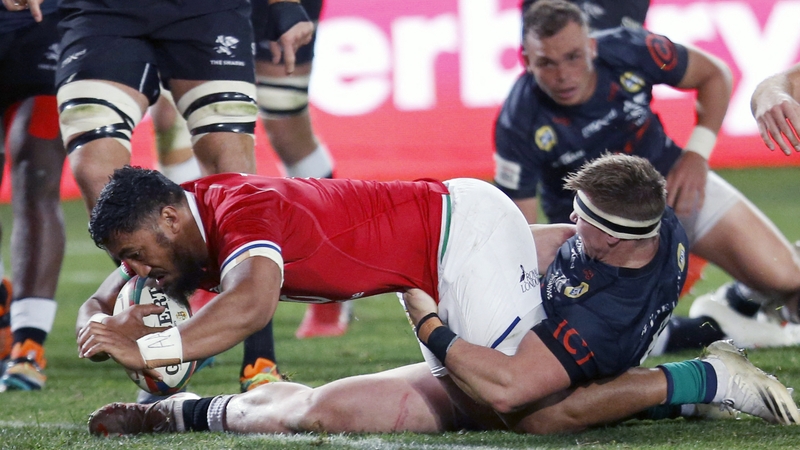 Bundee Aki takes his try