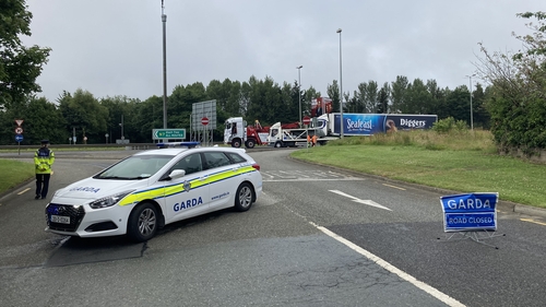 Emergency services at the scene of the crash