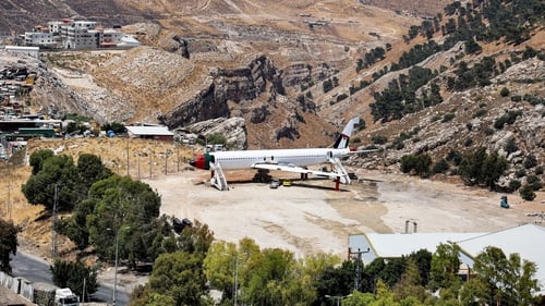 The fuselage of a Boeing 707 aircraft being converted by Atallah and Khamis al-Sairafi into a restaurant.