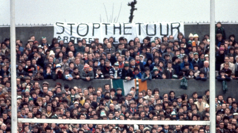 Fans protested the tour in Lansdowne Road