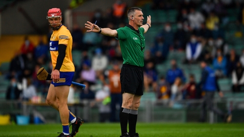 James Owens awarding a controversial penalty to Tipperary in Limerick on Sunday
