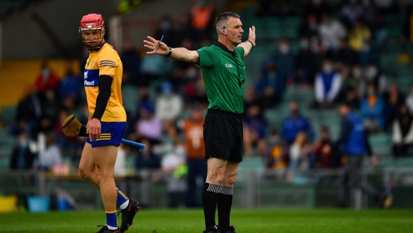 James Owens awarding a controversial penalty to Tipperary in Limerick on Sunday