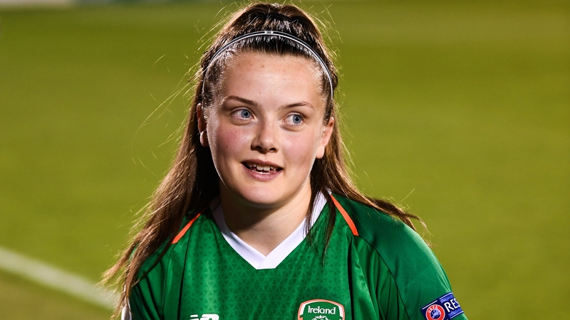 Toland after winning a Player of The Match award with Ireland against Montenegro in September 2019
