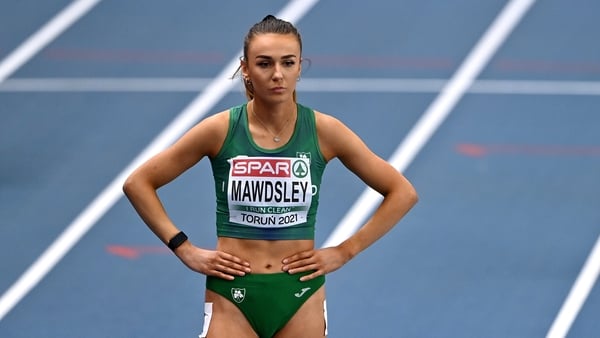 Sharlene Mawdsley ahead of the Women's 400m at the European Indoor Athletics Championships in Poland in March