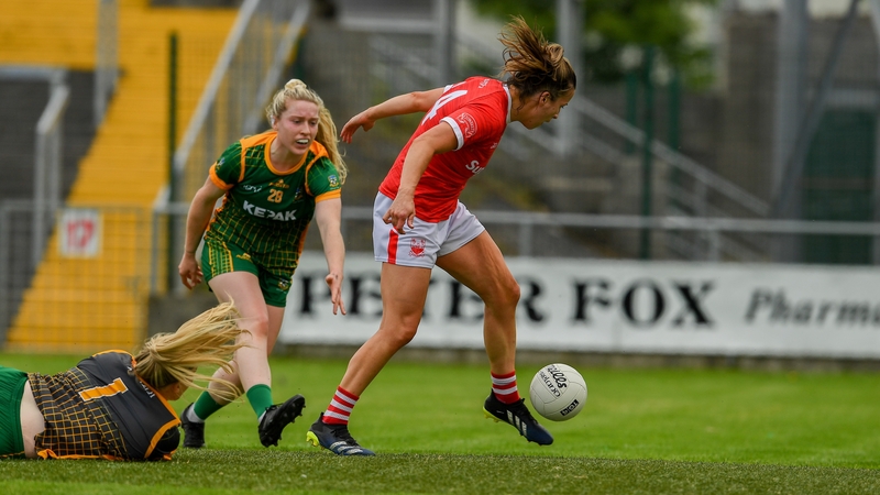 Bríd O'Sullivan scores just before half-time
