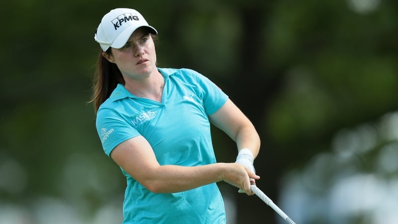 Maguire tees off on the third tee during the third round