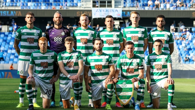The Shamrock Rovers starting XI in Bratislava