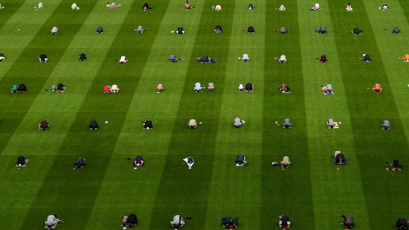 Around 200 members of Ireland's Muslim community rolled out their prayer mats at Croke Park in July 2020