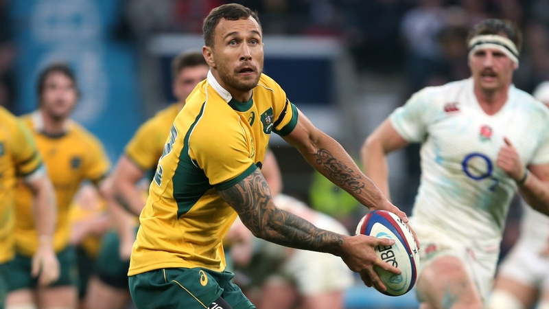 Quade Cooper in action for Australia against England in 2014