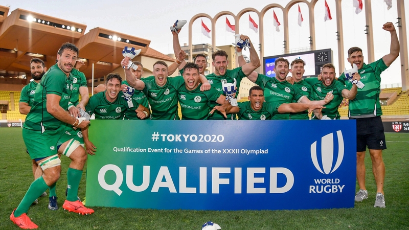 Ireland celebrate their decisive win against France