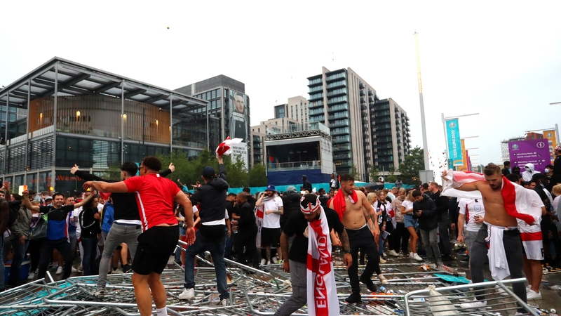 England fans outside the ground