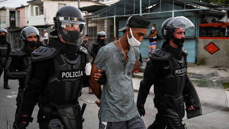 More than 100 people have been arrested during the protests in Cuba