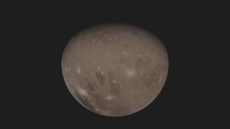 Jupiter's ice-encrusted moon Ganymede. Courtesy: NASA