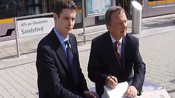 Order signed for Sandyford Luas extension, 2006.