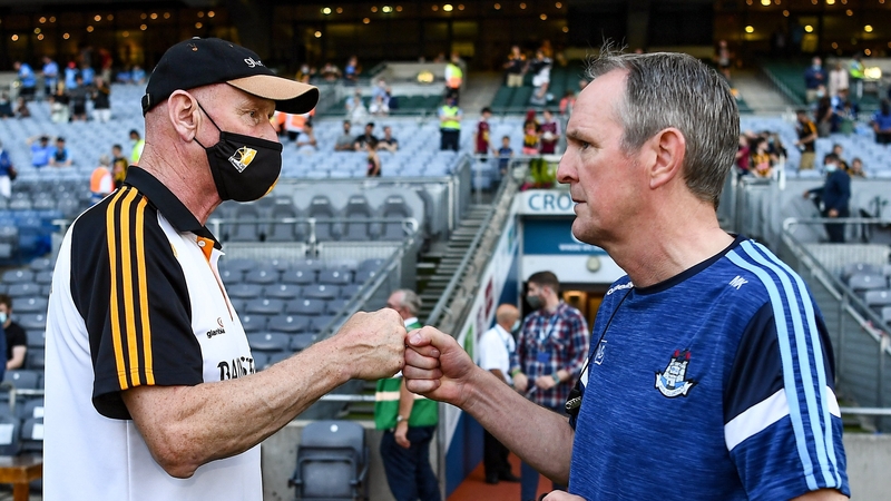Brian Cody (l) of Kilkenny and Dublin manager Mattie Kenny