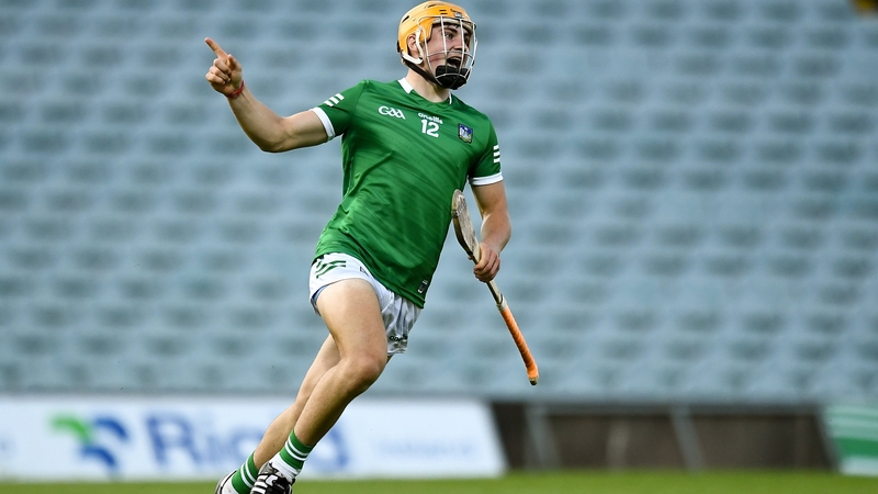 Adam English celebrates after scoring Limerick's goal