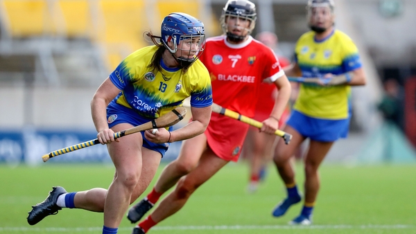 Chloe Morey in action for Clare against Cork