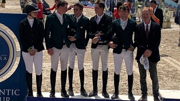 The Irish team on the podium