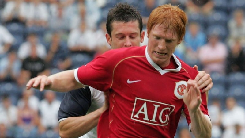 Paul McShane in action for Manchester United in a friendly against Preston North End back in 2006