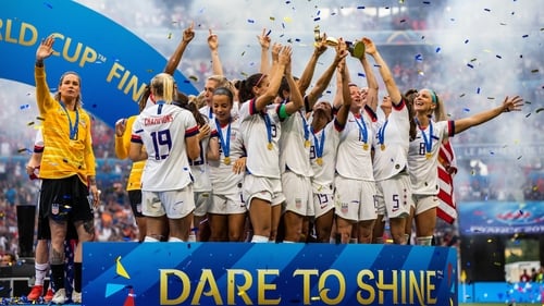 The USA celebrate winning the 2019 Women's World Cup