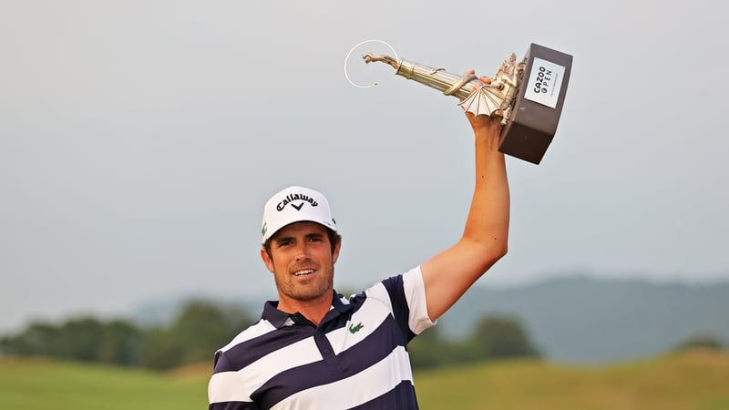 Nacho Elvira celebrates after his play-off win