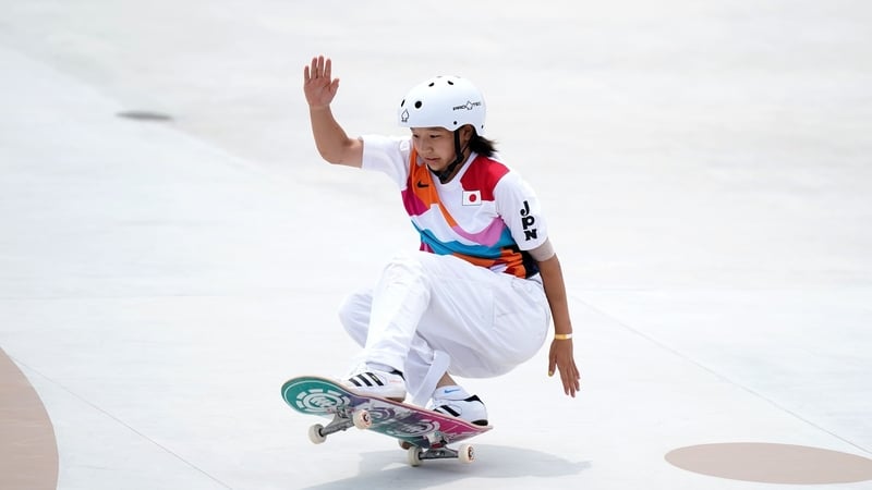 Thirteen year-old Momiji Nishiya wins gold at the Tokyo Games.
