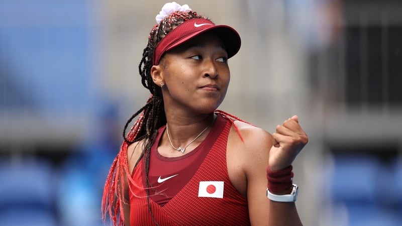 Naomi Osaka in action at the recent Olympic Games