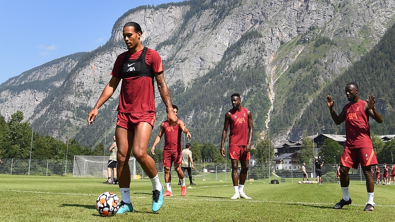 Virgil van Dijk trains at Liverpool's Alpine camp in Austria