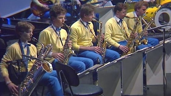 Irish Youth Jazz Orchestra playing at the Cork Jazz Festival in 1985. Highlights were broadcast in …