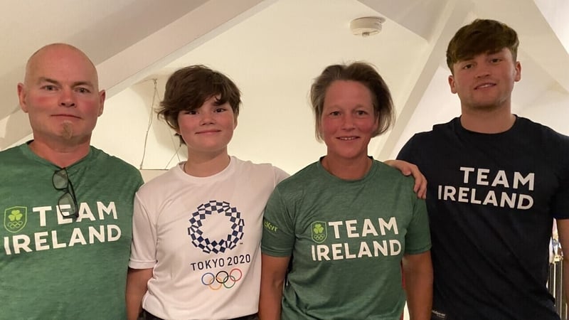 The McSharry family were cheering Mona on from their home in Grange, Co Sligo