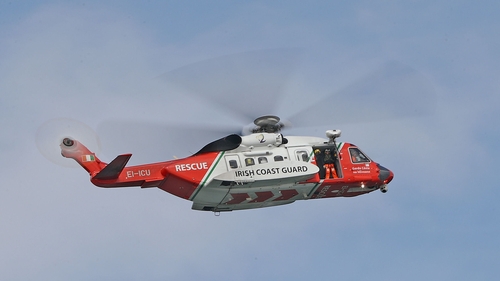 The Dublin-based Irish Coast Guard helicopter R116 located the men in the water early this morning (File image)