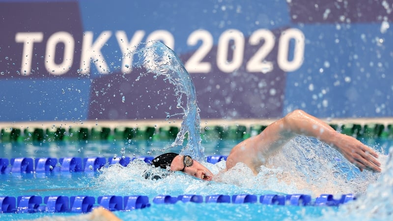 Daniel Wiffen during heat three of the Men's 800m Freestyle
