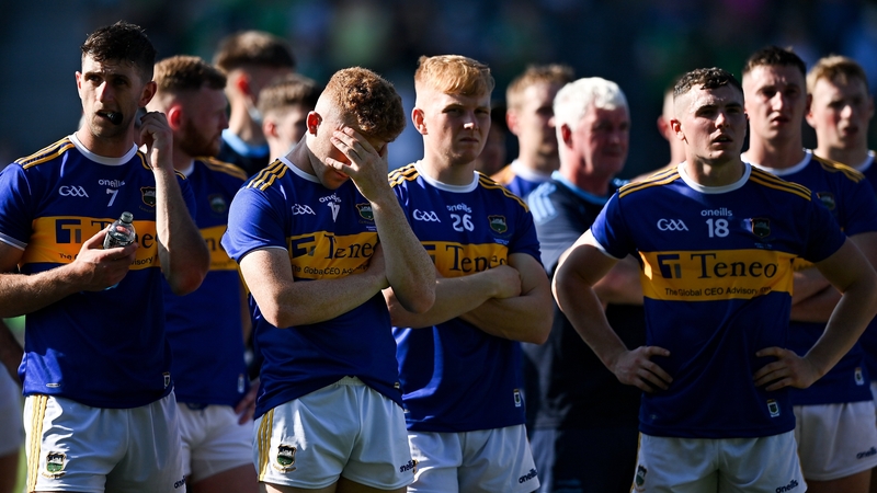 Tipperary players watched Limerick collect the Mick Mackey Cup after a 18-point second-half swing