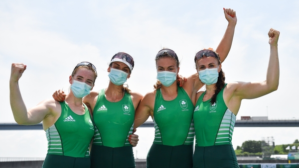 The victorious quartet (l-r) of Emily Hegarty, Fiona Murtagh, Eimear Lambe and Aifric Keogh