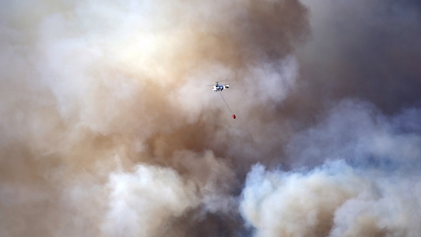 Crews battle fire in the Aydincik and Bozyazi districts of Turkey's Mersin