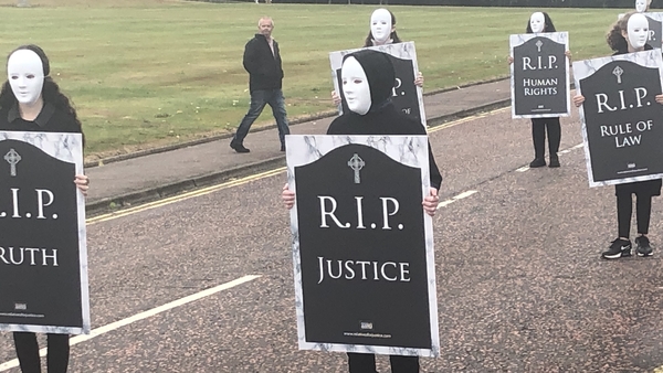 Families protest over plan to ban Troubles prosecutions