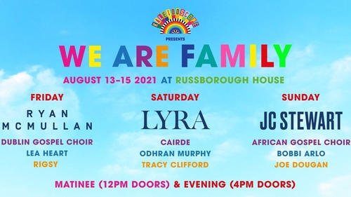 We Are Family taking place at Russborough House on August 13 - 15