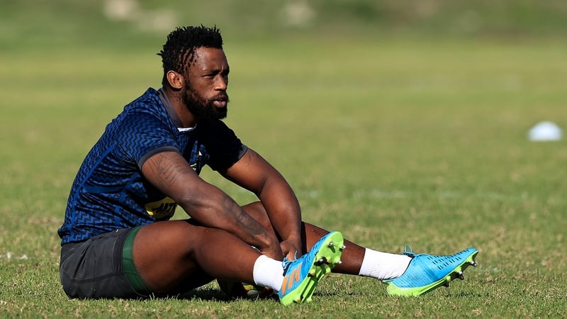 Captain Siya Kolisi at training during the week