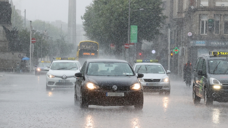 Heavy rain fell in Dublin in July