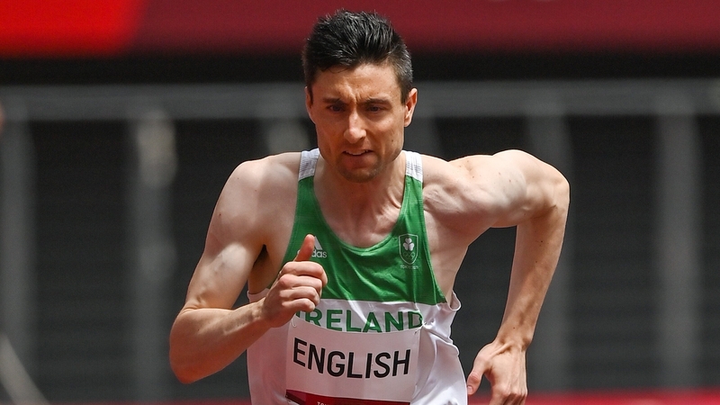 Mark English was fourth in a scrappy 800m heat