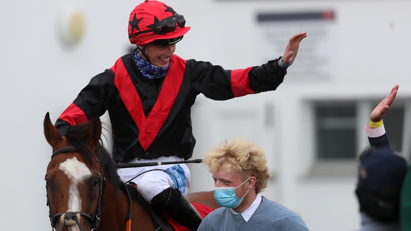 Cian MacRedmond after riding Current Option to victory