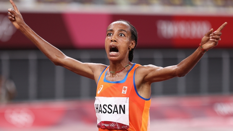Sifan Hassan sped away from the leading pack in the last lap