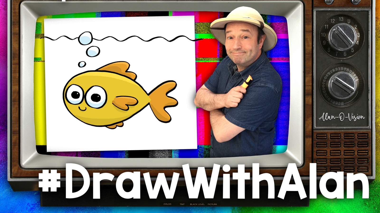 Draw With Alan - how to draw a fish!