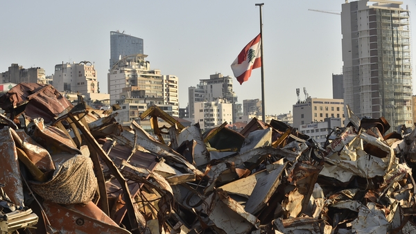 A view of Beirut port one year after the explosion