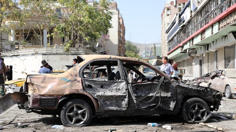 A strong explosion followed by gunfire hit Afghanistan's capital of Kabul near the defense minister's residence, pic: Getty